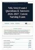 NSG 5442 Exam 1 Questions & Answers 2026-2027 Latest Nursing Exam