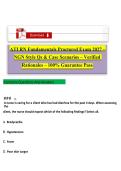 ATI RN Fundamentals Proctored Exam 2027 &ndash; &NewLine;NGN Style Qs & Case Scenarios &ndash; Verified &NewLine;Rationales &ndash; 100&percnt; Guarantee Pass