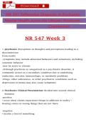 NR 547 Differential Diagnosis in Psychiatric&NewLine;Mental Health across the Lifespan Practicum &NewLine;Chamberlain