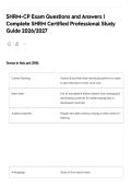 SHRM-CP Exam Questions and Answers &vert; Complete SHRM Certified Professional Study Guide 2026&sol;2027