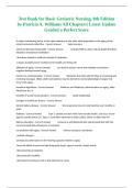 Test Bank for Basic Geriatric Nursing&comma; 8th Edition by Patricia A&period; Williams All Chapters&vert; Latest Update Graded a Perfect Score