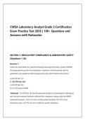 CWEA Laboratory Analyst Grade 3 Certification Exam Practice Test 2026 &vert; 100&plus; Questions and Answers with Rationales