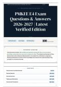 PMKEE E4 Exam Questions & Answers 2026-2027 Latest Verified Edition