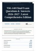 NSG 440 Final Exam Questions & Answers 2026-2027 Latest Comprehensive Edition