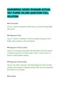 DANGEROUS GOODS RYANAIR ACTUAL&NewLine;TEST PAPER SOLVED QUESTIONS FULL&NewLine;SOLUTION&NewLine;