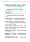 Test Bank for Anatomy and Physiology&comma; 11th Edition &vert;Patton&comma; 2023&vert; All Chapters&vert; Complete Questions with Correct Answers&vert; Graded A&plus;&NewLine;&NewLine;