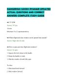 DANGEROUS GOODS RYANAIR UPDATED&NewLine;ACTUAL QUESTIONS AND CORRECT&NewLine;ANSWERS COMPLETE STUDY GUIDE&NewLine;