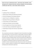 EFFECTIVE POLICE SUPERVISION EXAM &ndash; QUESTIONS AND ANSWERS &vert; EXAM&NewLine;TESTBANK WITH VERIFIED AND WELL DETAILED ANSWERS &vert; PLUS RATIONALES&NewLine;&vert; DOWNLOAD AND PASS &vert; LATEST EXAM UPDATE 2026&sol;2027