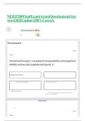 NEIEP 200 FINAL TEST 2025 BRAND NEW ACTUAL EXAM WITH ANSWERS&period;