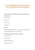 ATT COMPREHENSIVE PROFICIENCY&NewLine;TEST 3 QUESTIONS AND ANSWERS
