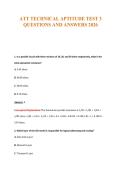 ATT TECHNICAL APTITUDE TEST 3&NewLine;QUESTIONS AND ANSWERS 2026