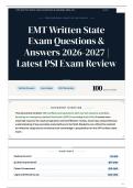 EMT Written State Exam Questions & Answers 2026-2027 Latest PSI Exam Review