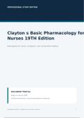 Clayton&rsquo;s Basic Pharmacology for Nurses 19th Edition Test Bank &vert; Complete Nursing Questions & Answers
