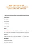 BICSI IN101 INSTALLER 1&NewLine;CERTIFICATION PRACTICE EXAM&NewLine;QUESTIONS AND ANSWERS