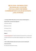 BICSI IN101&colon; INFORMATION&NewLine;TECHNOLOGY SYSTEMS&NewLine;INSTALLATION METHODS&NewLine;COMPREHENSIVE EXAM QUESTIONS&NewLine;AND ANSWERS