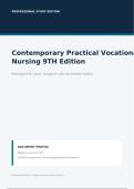 Contemporary Practical Vocational Nursing 9th Edition Test Bank &vert; Complete Questions & Answers