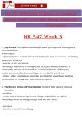 NR 547 Differential Diagnosis Psychiatric Mental Health Practicum 2027 &vert; Study Guid