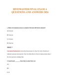 DIVEMASTER FINAL EXAM A&NewLine;QUESTIONS AND ANSWERS 2026