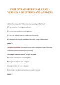 PADI DIVEMASTER FINAL EXAM -&NewLine;VERSION A QUESTIONS AND ANSWERS