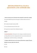 DIVEMASTER FINAL EXAM A&NewLine;QUESTIONS AND ANSWERS 2026