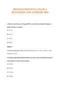 DIVEMASTER FINAL EXAM A&NewLine;QUESTIONS AND ANSWERS 2026