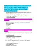 Pennsylvania Occupational Health Nurse Exam &lpar;2025&ndash;2026&rpar; &ndash; Practice Questions&comma; Verified Answers&comma; and Rationales