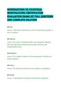 INTRODUCTION TO STATISTICAL&NewLine;INVESTIGATIONS CERTIFICATION&NewLine;EVALUATION EXAMS SET FULL QUESTIONS&NewLine;AND COMPLETE SOLUTION