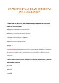 HAZWOPER FINAL EXAM QUESTIONS&NewLine;AND ANSWERS 2027