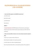 HAZWOPER FINAL EXAM QUESTIONS&NewLine;AND ANSWERS