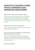INTRODUCTORY ECONOMETRICS A MODERN&NewLine;APPROACH COMPREHENSIVE SOLVED&NewLine;QUESTIONS AND COMPLETE ANSWERS&NewLine;