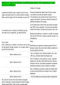 Medicare Agent & Broker Certification Exam Test Questions and&NewLine;Answers Rated A
