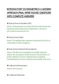 INTRODUCTORY ECONOMETRICS A MODERN&NewLine;APPROACH FINAL PAPER SOLVED QUESTIONS&NewLine;WITH COMPLETE ANSWERS&NewLine;