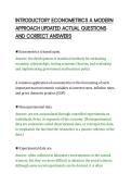 INTRODUCTORY ECONOMETRICS A MODERN&NewLine;APPROACH UPDATED ACTUAL QUESTIONS&NewLine;AND CORRECT ANSWERS