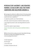 INTRODUCTORY MATERNITY AND PEDIATRIC&NewLine;NURSING 5 EXAM SCRIPT 2026 TEST PAPER&NewLine;QUESTIONS AND SOLUTIONS GRADED A&plus;&NewLine;