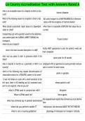 LA County Accreditation Test with Answers Rated A