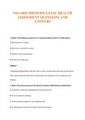 NSG 6020 MIDTERM EXAM&colon; HEALTH&NewLine;ASSESSMENT QUESTIONS AND&NewLine;ANSWERS