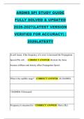 ARDMS SPI STUDY GUIDE &NewLine;FULLY SOLVED & UPDATED &NewLine;2026-2027&lpar;LATEST VERSION &NewLine;VERIFIED FOR ACCURACY&rpar; &vert; &NewLine;2026LATEST&excl;&excl; 