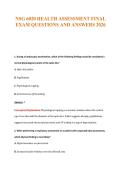 NSG 6020 Exams Compilations with Complete & Verified Solution