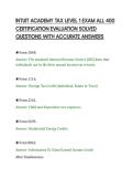 INTUIT ACADEMY TAX LEVEL 1 EXAM ALL 400&NewLine;CERTIFICATION EVALUATION SOLVED&NewLine;QUESTIONS WITH ACCURATE ANSWERS