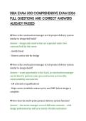 DBIA EXAM 500 COMPREHENSIVE EXAM 2026&NewLine;FULL QUESTIONS AND CORRECT ANSWERS&NewLine;ALREADY PASSED&NewLine;