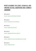 INTUIT ACADEMY TAX LEVEL 1 EXAM ALL 400&NewLine;UPDATED ACTUAL QUESTIONS AND CORRECT&NewLine;ANSWERS&NewLine;