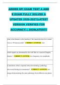 ARDMS SPI EXAM LATEST EXAM 2026 &vert; ALL QUESTIONS AND CORRECT ANSWERS &lpar;GRADED A&plus;&rpar; &vert; VERIFIED ANSWERS &vert; LATEST VERSION&NewLine;