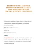 PHLEBOTOMY NHA CERTIFIED&NewLine;PHLEBOTOMY TECHNICIAN &lpar;CPT&rpar;&NewLine;EXAM 2026 COMPREHENSIVE&NewLine;PRACTICE QUESTIONS AND ANSWERS