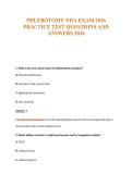 PHLEBOTOMY NHA EXAM 2026&NewLine;PRACTICE TEST QUESTIONS AND&NewLine;ANSWERS 2026
