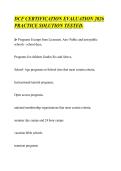 DCF CERTIFICATION EVALUATION 2026&NewLine;PRACTICE SOLUTION TESTED&period;&NewLine;