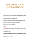 PHLEBOTOMY Exams Compilations with Complete & Verified Solutions
