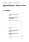 CUSTODIAN MASTER EXAMINATION V2&period;0&NewLine;Advanced Comprehensive Practice Test for Master Custodians &&NewLine;Facility Operations Specialists