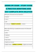 ARDMS SPI EXAM &ndash; STUDY GUIDE &NewLine;& PRACTICE QUESTIONS 2026&sol; &NewLine;2027 COMPLETE WITH SOLUTION 