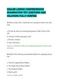 DEALER LICENSE COMPREHENSIVE&NewLine;EXAMINATION TEST QUESTIONS AND&NewLine;SOLUTIONS FULLY VERIFIED&NewLine;