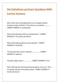 Mn Esthetician psi Exam Questions With Correct Answers&period;